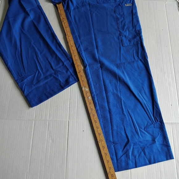 Grey's Anatomy by Barco Men’s XL Scrub Pants Blue 6 Pocket Zip Fly Drawstring - Picture 9 of 15